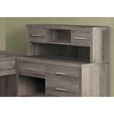 Monarch -L-SHAPED WORKSTATION DESK- DARK TAUPE - WhatYouNeedSales