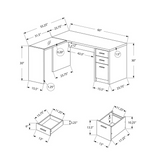 Modern White L-Shaped Computer Desk featuring Tempered Glass - Ember Workspace - WhatYouNeedSales