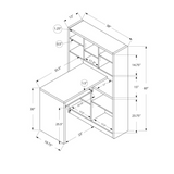 HomeRoots 60-Inch Hollow Core Corner Computer Desk - PinnacleWorkspace - WhatYouNeedSales