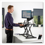 Corsivo Sit-Stand Workstation, 31.5" x 24.25" x 16", Black - WhatYouNeedSales