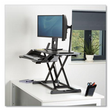 Corsivo Sit-Stand Workstation, 31.5" x 24.25" x 16", Black - WhatYouNeedSales