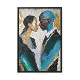 COUPLE ABOUT TO KISS Canvas Wall Art - By QueenNoble - WhatYouNeedSales