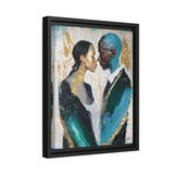 COUPLE ABOUT TO KISS Canvas Wall Art - By QueenNoble - WhatYouNeedSales