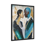 COUPLE ABOUT TO KISS Canvas Wall Art - By QueenNoble - WhatYouNeedSales