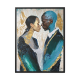 COUPLE ABOUT TO KISS Canvas Wall Art - By QueenNoble - WhatYouNeedSales