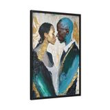 COUPLE ABOUT TO KISS Canvas Wall Art - By QueenNoble - WhatYouNeedSales