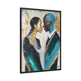 COUPLE ABOUT TO KISS Canvas Wall Art - By QueenNoble - WhatYouNeedSales