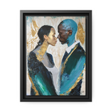 COUPLE ABOUT TO KISS Canvas Wall Art - By QueenNoble - WhatYouNeedSales