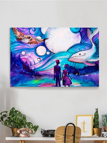 Couple And Surreal Ocean Canvas -Image by Shutterstock - WhatYouNeedSales