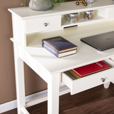 Creamy White Secretary Writing Desk - WhatYouNeedSales