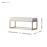 Darius Fabric Bench - WhatYouNeedSales