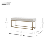 Darius KD Fabric Bench - WhatYouNeedSales