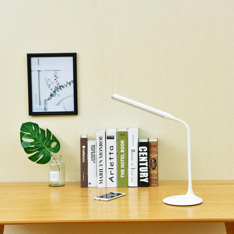 Data Accessories Company Desk Lamp - 15" Height - 6 W LED Bulb - Desk Mountable - White - for Office, Home, Dorm - WhatYouNeedSales