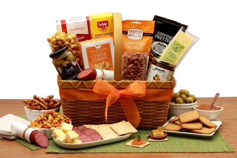 Gourmet Picnic Basket Gift Basket - gourmet gift basket - WhatYouNeedSales