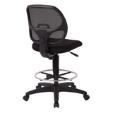 Deluxe Mesh Back Drafting Chair with 20" Diameter Foot ring - WhatYouNeedSales