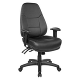 Deluxe Multi Function Ergonomic High Back Chair in Dillon Black, EC4350-R107 - WhatYouNeedSales