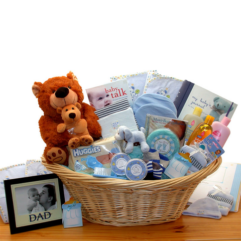 Deluxe Welcome Home Precious Baby Basket-Blue - Baby Bath