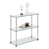 Designs2Go Classic Glass 3 Shelf Bookcase - WhatYouNeedSales