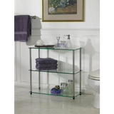 Designs2Go Classic Glass 3 Shelf Bookcase - WhatYouNeedSales