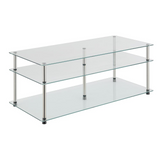 Designs2Go Classic Glass 3 Tier Coffee Table - WhatYouNeedSales