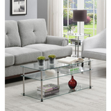 Designs2Go Classic Glass 3 Tier Coffee Table - WhatYouNeedSales