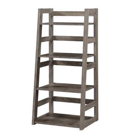 Designs2Go Trestle Bookcase in Weathered Gray - WhatYouNeedSales