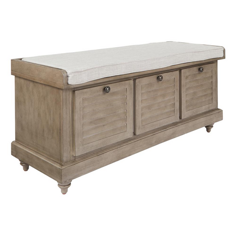 Dover Storage Bench in Antique Grey ASM, DOV-AG - WhatYouNeedSales