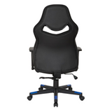 Eliminator Gaming Chair in Faux Leather with Blue Accents, ELM25-BL - WhatYouNeedSales