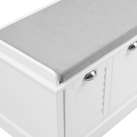 Ellison Storage Bench White/Gray - WhatYouNeedSales