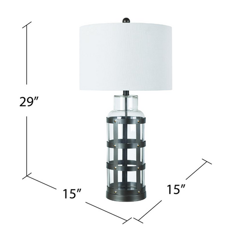 Everly Caged Metal Lamp - WhatYouNeedSales