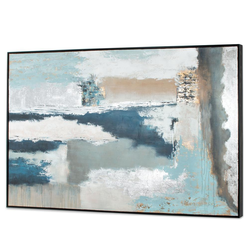 Exhilaration Hand Painted Canvas | Abstract Coastal Wall Art