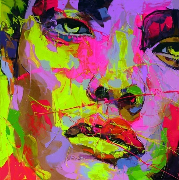 Faces Woman Pink Red Knife Art Painting - WhatYouNeedSales