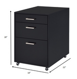 File Cabinet In Black High Gloss And Chrome - Metal Tube, Mdf, Poly Ven Black High Gloss And Chrome - WhatYouNeedSales