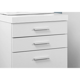 FILING CABINET - 3 DRAWER / WHITE ON CASTORS - WhatYouNeedSales