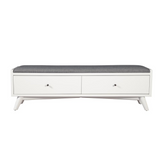 Flynn Bench, White - WhatYouNeedSales