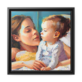 Framed Canvas Wall Art Mother And Toddler - By QueenNoble - WhatYouNeedSales