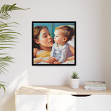 Framed Canvas Wall Art Mother And Toddler - By QueenNoble - WhatYouNeedSales