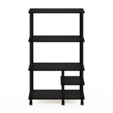 Furinno Turn-N-Tube 4-Tier Toolless Kitchen Storage Shelf Cart, Americano/Black - WhatYouNeedSales