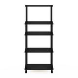 Furinno Turn-N-Tube5-Tier Toolless Kitchen Storage Cart, Americano/Black - WhatYouNeedSales