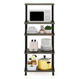 Furinno Turn-N-Tube5-Tier Toolless Kitchen Storage Cart, French Oak Grey/Black - WhatYouNeedSales