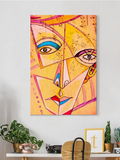 Geometric Face Canvas -Image by Shutterstock - WhatYouNeedSales