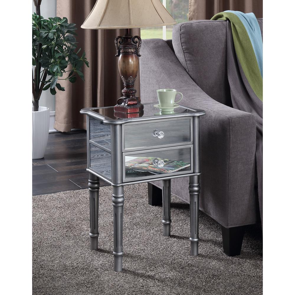 Gold Coast Mayfair End Table - Elegant Mirrored Accent