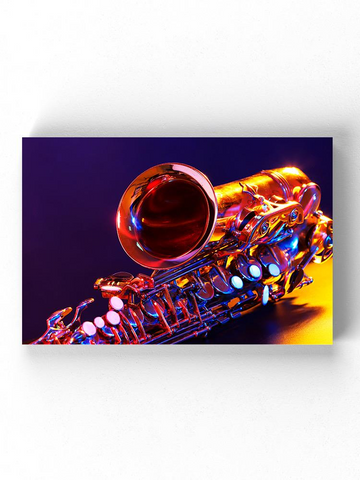 Golden Saxophone Wrapped Canvas -Image by Shutterstock - WhatYouNeedSales