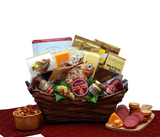 Gourmet Delights Gift Basket - Ultimate Meat and Cheese