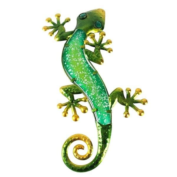 Green Gecko Metal Wall Art - WhatYouNeedSales