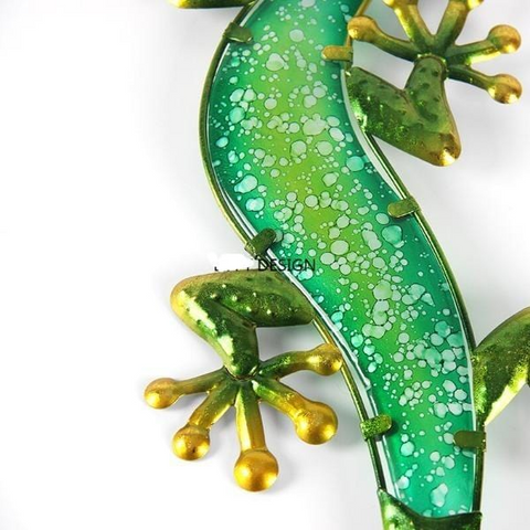 Green Gecko Metal Wall Art - WhatYouNeedSales