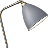 Grey Metal And Antique Brass Adjustable Usb Port Desk Lamp - WhatYouNeedSales