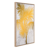 Gulf Fern Canvas Wall Art Gold & White - WhatYouNeedSales