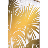 Gulf Fern Canvas Wall Art Gold & White - WhatYouNeedSales