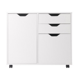 Halifax 2 Section Mobile Filing Cabinet, White - WhatYouNeedSales